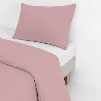 Комплект постельного белья Евро сатин Lorikeet Solo пудровый без простыни