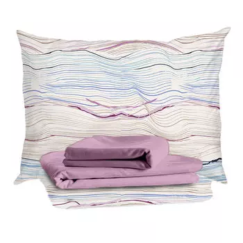 Комплект постельного белья Евро тенсель Mona Liza Melody голубой с простыней 240х260 см