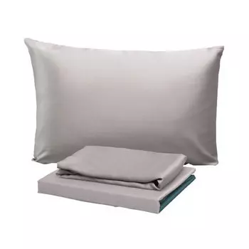 Комплект постельного белья Евро тенсель Mona Liza Storm серый без простыни