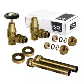 Комплект терморегулирующий SR Rubinetterie Old Style 1/2 х 24/19 для радиатора угловой (A392-1500Z0P0)