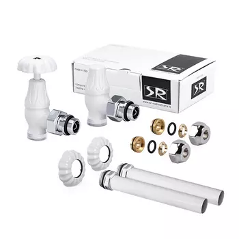 Комплект терморегулирующий угловой SR Rubinetterie Floral Old Style 1/2 х 24/19 для радиатора (A339-1500VCPA)