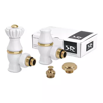 Комплект терморегулирующий угловой SR Rubinetterie Liberty 1/2х3/4 для радиатора (0320-2000V00A)