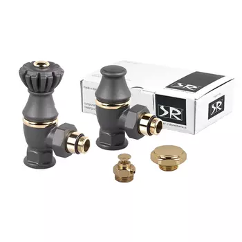 Комплект терморегулирующий угловой SR Rubinetterie Liberty 1/2х3/4 для радиатора (0320-2000V00P)