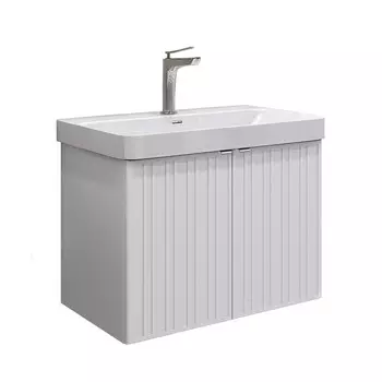 Комплект тумба с раковиной Comforty Мансанильо 70 см подвесная белая матовая (CF19595BX-70)