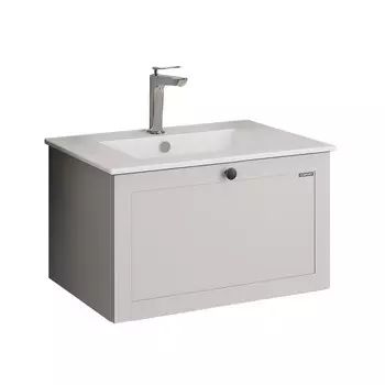 Комплект тумба с раковиной Comforty Моа 70 см подвесная серый шелк (00-00021664CF)