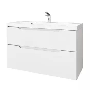 Комплект тумба с раковиной Raval Wector 100 см подвесная белая (Wct.01.100/P/W/MD)