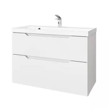 Комплект тумба с раковиной Raval Wector 90 см подвесная белая (Wct.01.90/P/W/MD)