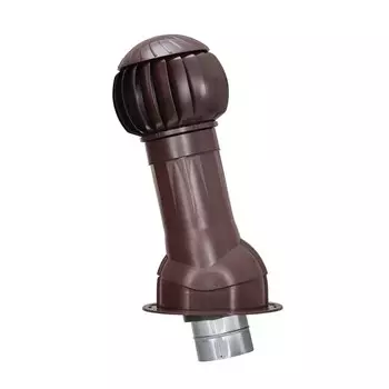 Комплект вентиляции Gervent для фальцевой кровли и гибкой черепицы d125х160 мм коричневый RAL 8017