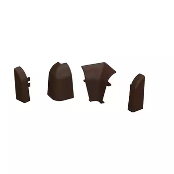 Комплектующие для плинтуса 50х50х20 мм chocolate Slotex TwinC