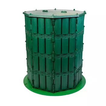 Компостер Павловская Заря Удачный 800 л с крышкой и дном полипропиленовый