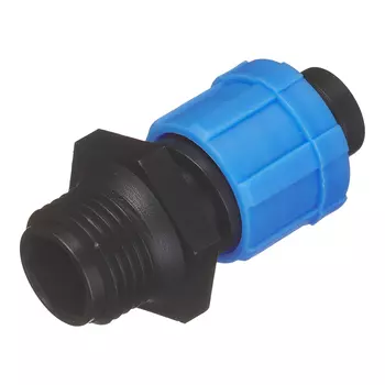 Коннектор 1/2 для капельной трубки 16 мм Профитт пластиковый (1681483)