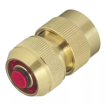 Коннектор 1/2 для шланга MasterProf латунный с аквастопом (ДС.070678)