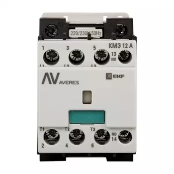 Контактор Averes КМЭ (ctr-s-12-10-400-av) 400 В 12 А тип АС 3P малогабаритный