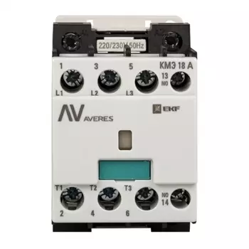 Контактор Averes КМЭ (ctr-s-18-10-400-av) 400 В 18 А тип АС 3P малогабаритный