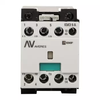 Контактор Averes КМЭ (ctr-s-9-01-230-av) 230 В 9 А тип АС 3P малогабаритный