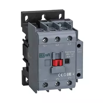 Контактор модульный Dekraft КМ-102 (22006DEK) 220-230 В 40 А тип AC 1НО+1НЗ