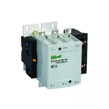 Контактор модульный Dekraft КМ-103 (22152DEK) 220-230 В 150 А тип AC 1НО+1НЗ
