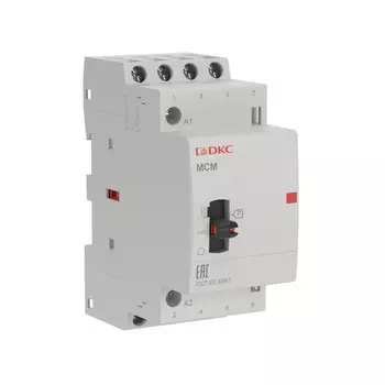 Контактор модульный DKC MCM Yon Max (MCM-25-40-A240) 240 В 25 А тип AC 4Р с ручным управлением