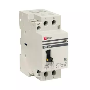 Контактор модульный EKF PROxima (km-2m-40-11) 230-400 В 40 А тип AC 2Р