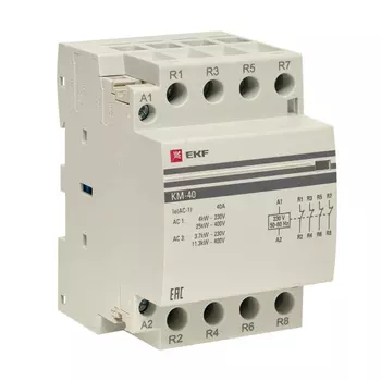 Контактор модульный EKF PROxima (km-3-40-04) 230-400 В 40 А тип AC 4Р