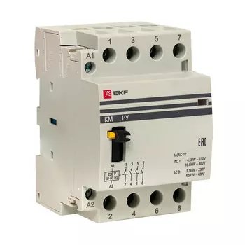 Контактор модульный EKF PROxima (km-3m-63-40) 230-400 В 63 А тип AC 4Р