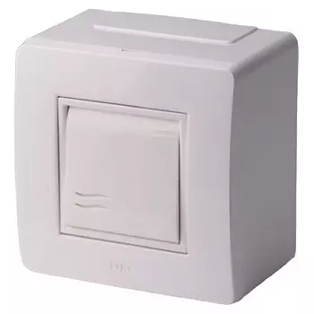 Коробка монтажная с выключателем для кабель-канала DKC Brava белый 1 модуль (10002)