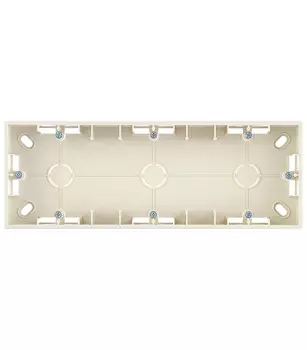 Коробка монтажная Simon 15 трехместная накладная слоновая кость (1590753-031)