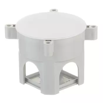 Коробка распределительная Промрукав (80-0530) для заливки бетоном d70х70 мм 4 ввода серая IP44 с крышкой безгалогенная