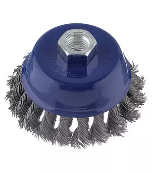 Корщетка для УШМ Практика витая жесткая чашеобразная d90 мм M14