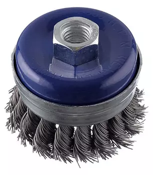 Корщетка для УШМ Практика витая жесткая кольцом чашеобразная d65 мм M14