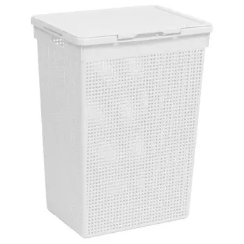 Корзина для белья Violet Лофт 615х450х260 мм 50 л белая (5650006)
