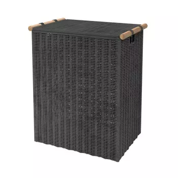 Корзина для белья WasserKraft Gollach 420х300х520 мм 65,5 л черная (WB-330-L)