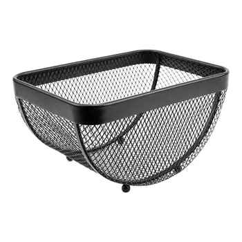 Корзина для фруктов квадратная 205х278х145 мм черная матовая (LB-6)