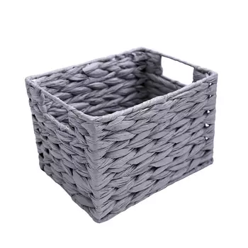 Корзина плетеная для хранения Колос 250х190х170 мм серая