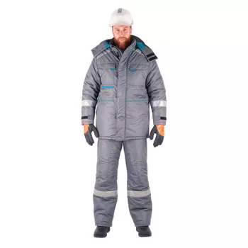 Костюм рабочий мужской утепленный ГК Спецобъединение Галактика 52-54 рост 170-176 см серо-бирюзовый