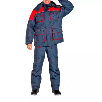 Костюм рабочий утепленный Спец 56-58 рост 182-188 см серый/красный