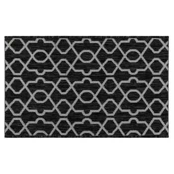 Ковер 0,6х1 м прямоугольный Side черно-серый безворсовый