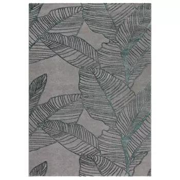Ковер 1,2х1,7 м прямоугольный Almira листья серо-зеленый