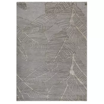 Ковер 1,6х2,3 м прямоугольный Almira листья серо-золотой