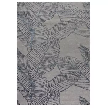 Ковер 1,6х2,3 м прямоугольный Almira листья серо-голубой