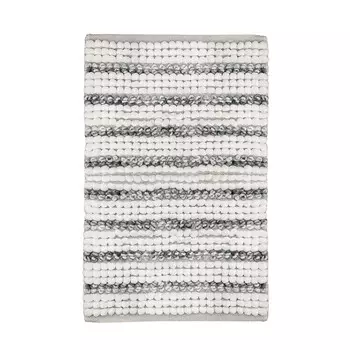 Коврик для ванной бело-серый 80х50 см Fora Soft Cotton (FOR-SC50-80STR)