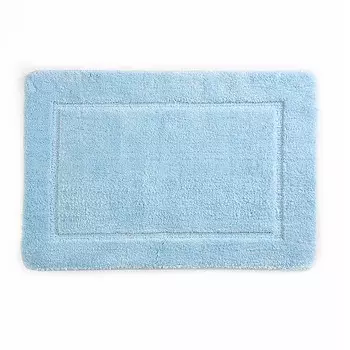 Коврик для ванной голубой 90х60 см WasserKraft Lopau (BM-6017)