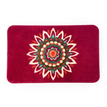 Коврик для ванной красный 80х50 см WasserKraft Isen (BM-4002)