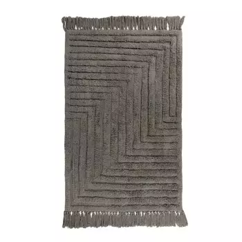 Коврик для ванной серый 100х60 см Zenfort Зигзаг (107279)