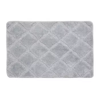 Коврик для ванной серый 90х60 см WasserKraft Lippe (BM-6511)
