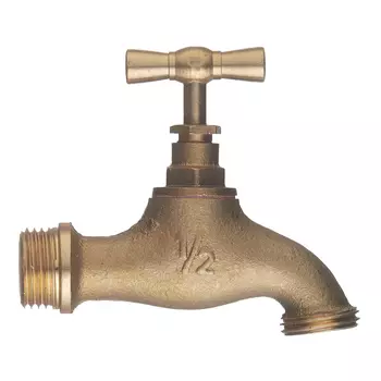 Кран садовый 1/2 Профитт латунный с вентилем (2103308)