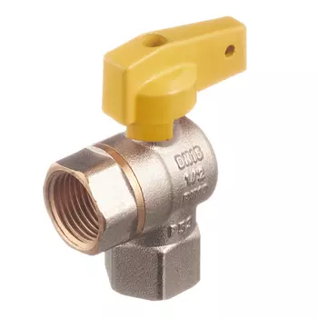 Кран шаровой газовый 1/2 ВР(г) х 1/2 ВР(г) бабочка угловой