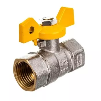 Кран шаровой газовый Terma 3/4 ВР(г) х 3/4 ВР(г) бабочка (26064)