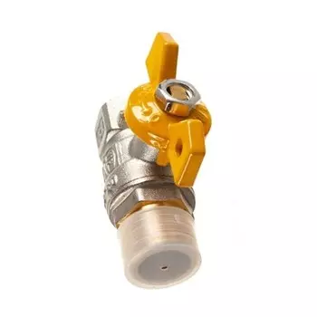 Кран шаровой газовый Terma 3/4 ВР(г) х 3/4 НР(ш) бабочка (26063)