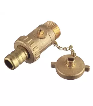 Кран шаровой латунный Itap 3/4 НР(ш) х 3/4 НР(ш) ручка со штуцером прямой